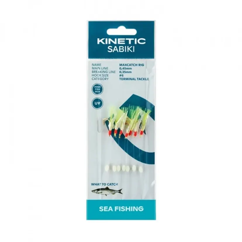 Sabiki MaxCatch Silltafs - Fishskin/Gul bild