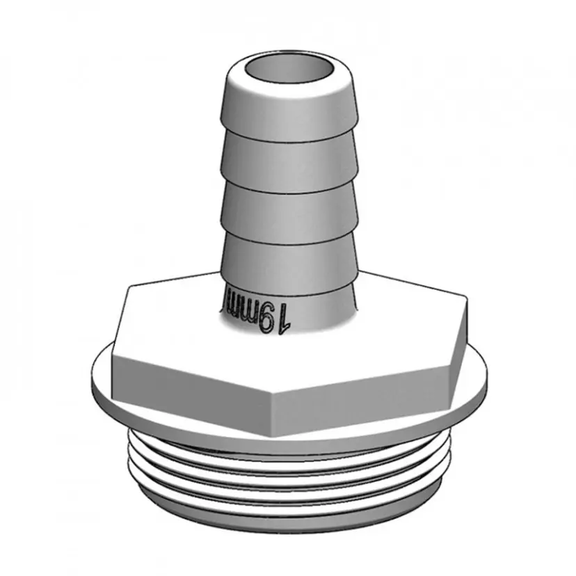 Slangstos 1 1/2" Vit Till Y-Ventil bild