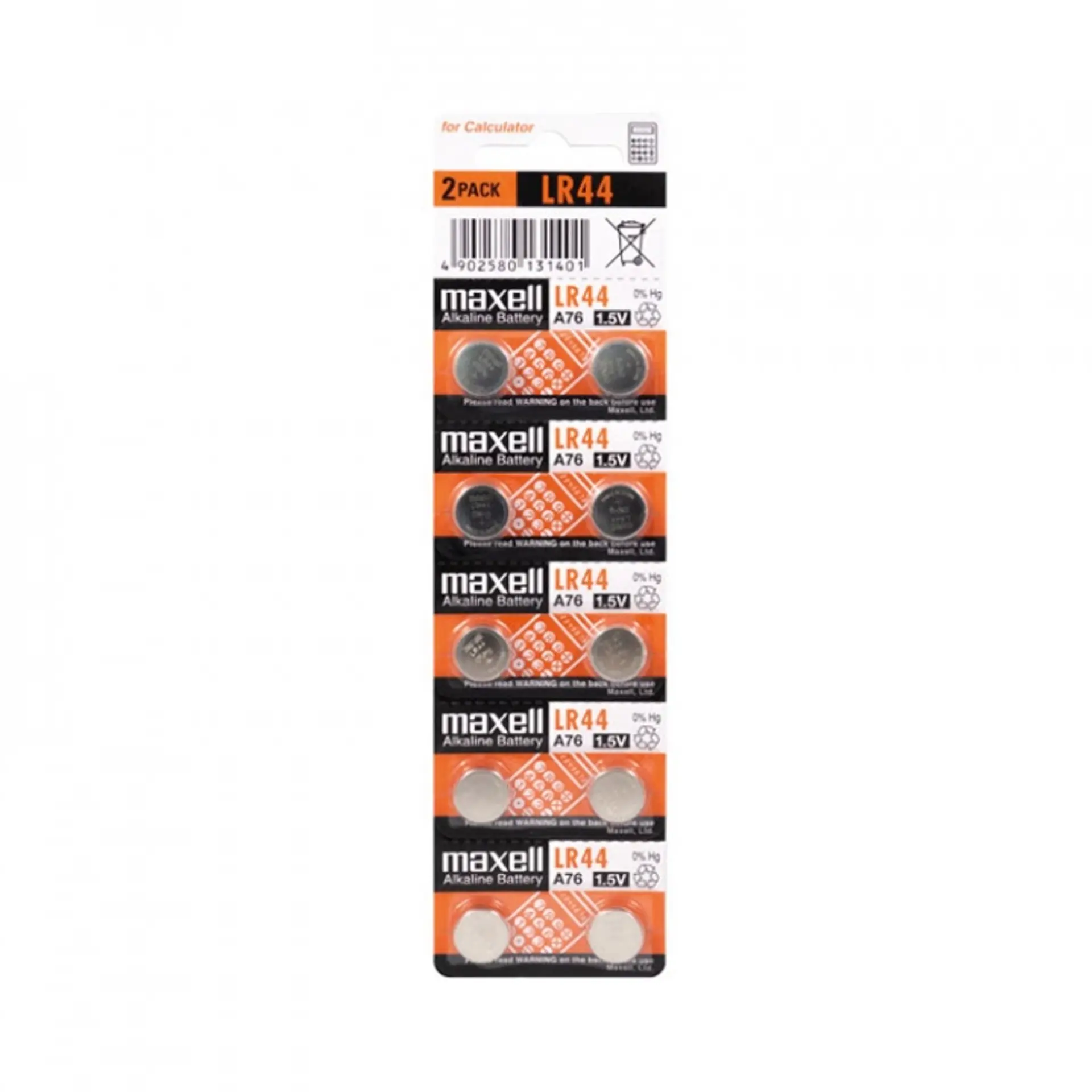 Alkaline LR44-Batterier 1.5V 10-packProduktbild