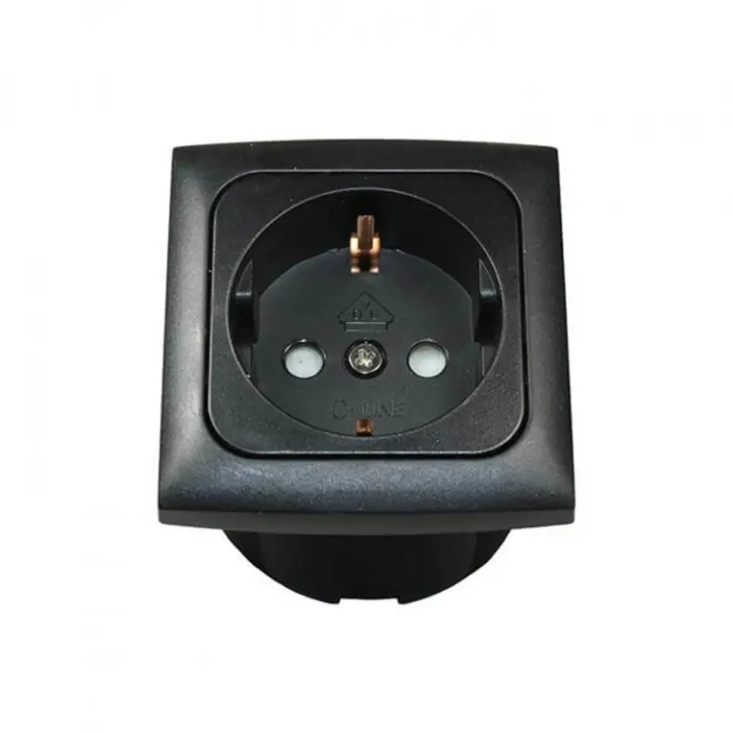 Strömuttag Svart 220V bild