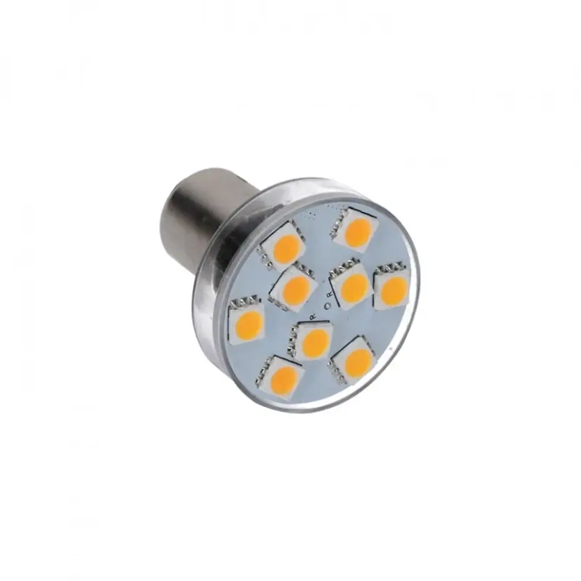 LED-Bajonett Röd/Vit BA15S Ø 32x38 mm 10-35vdc 10W bild