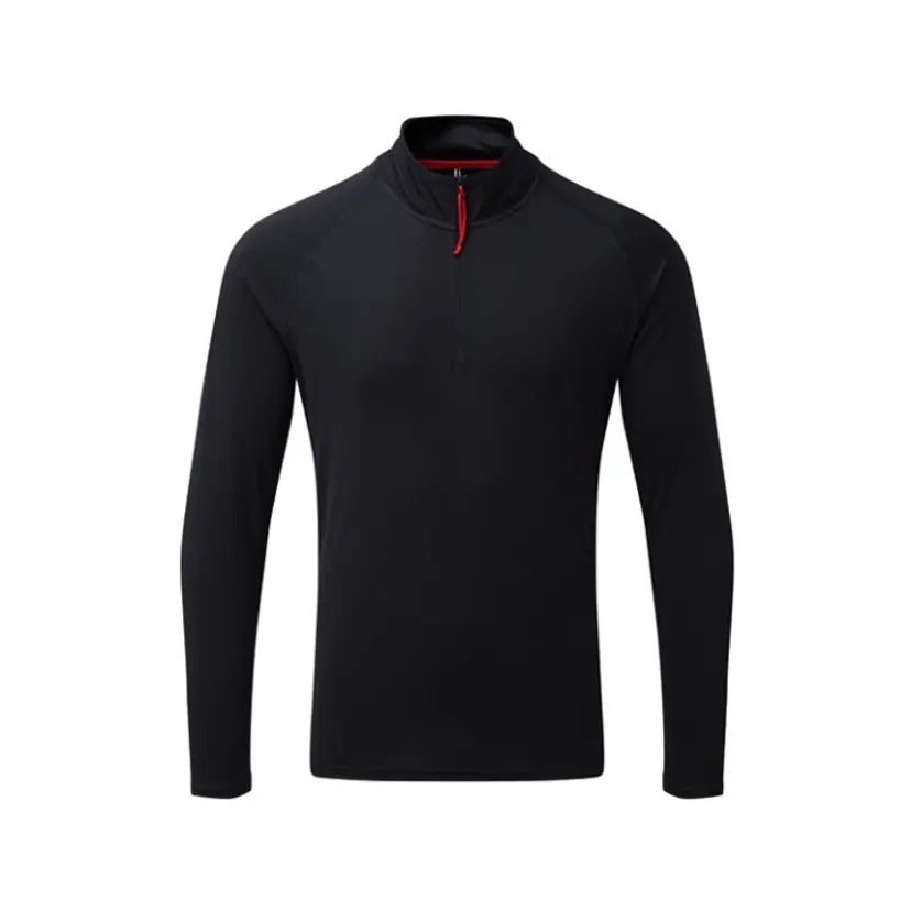 UV009 Men's UV Långärmad Zip T-shirt Navy bild