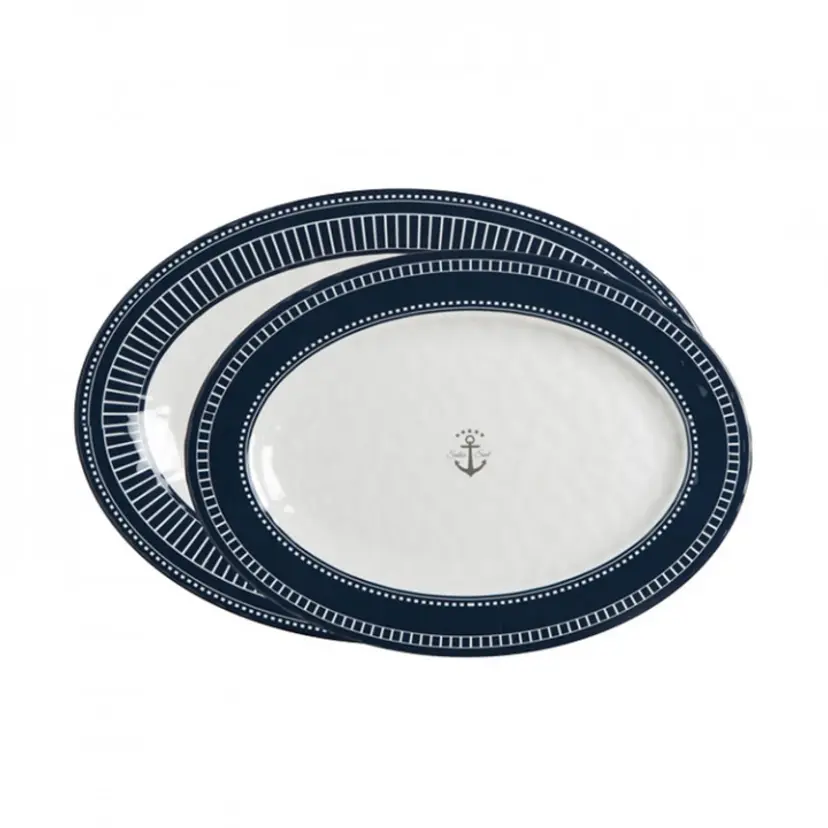 MB Sailor Soul Ovalt Serveringsfat 41x29/35x26 cm 660g 2-pack bild