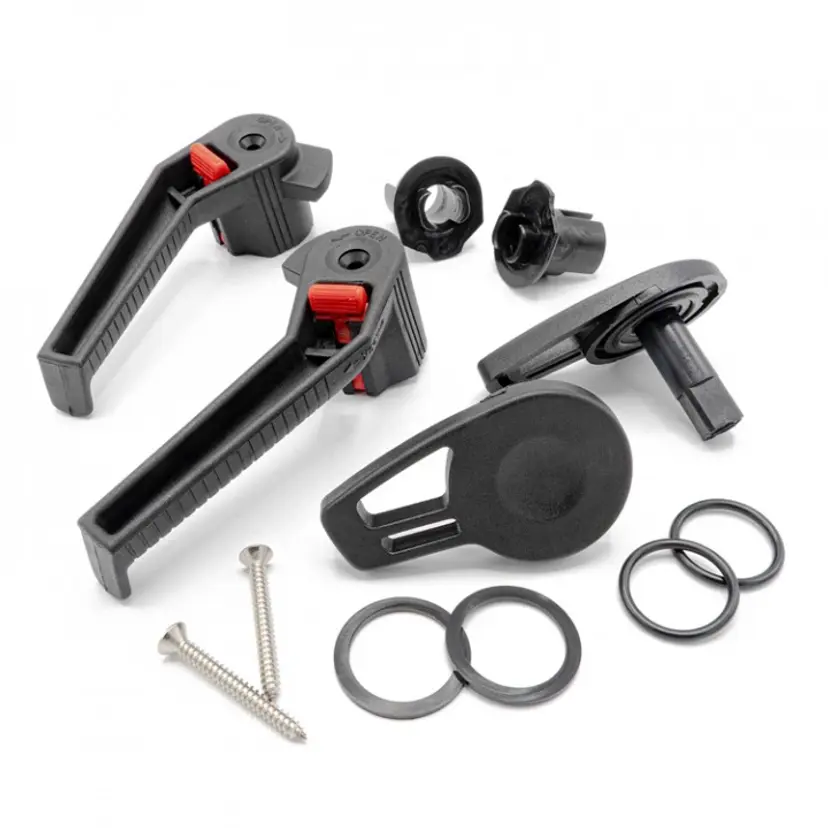 Handtag för däcksluckor - Handtagssats (par) Svart bild