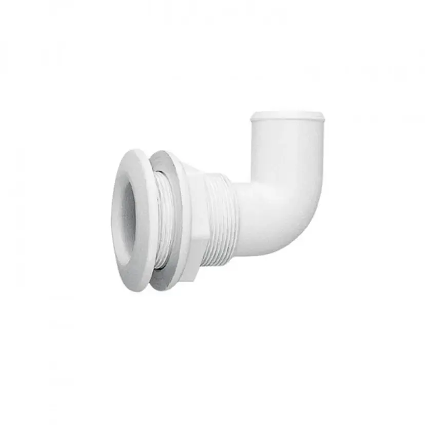 Bordsgenomföring Plast Vit 90° 38 mm bild