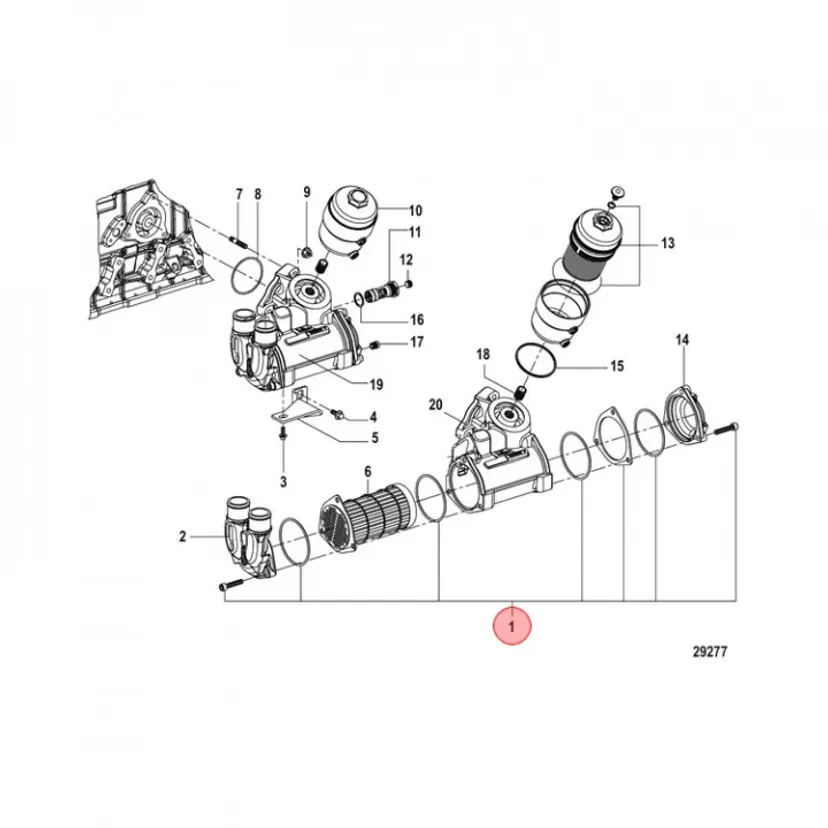 Oljekylarkit Mercruiser CMD (879194185) bild