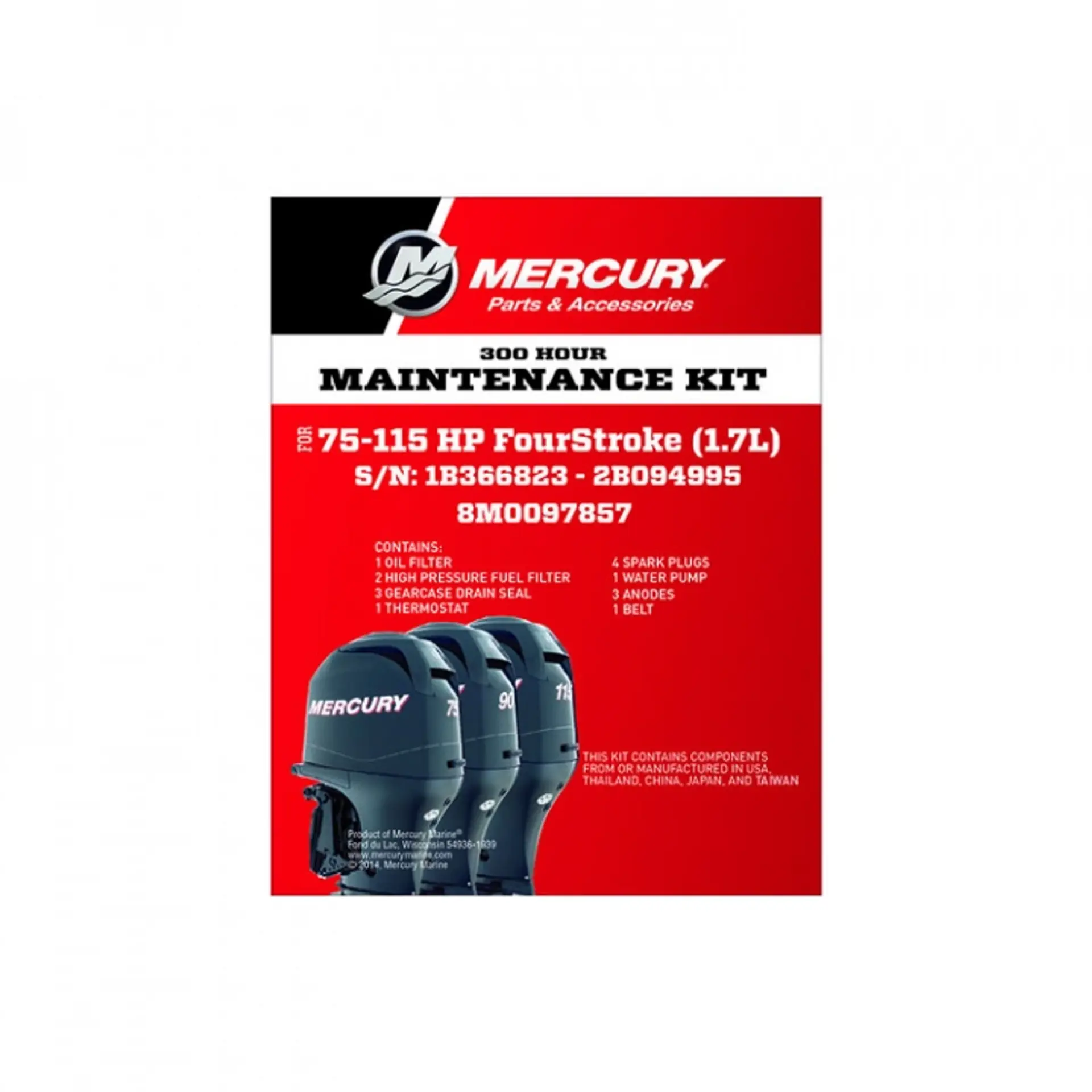 Servicesats 300h F75-115 hk EFI 1.7L (8M0097857)Produktbild