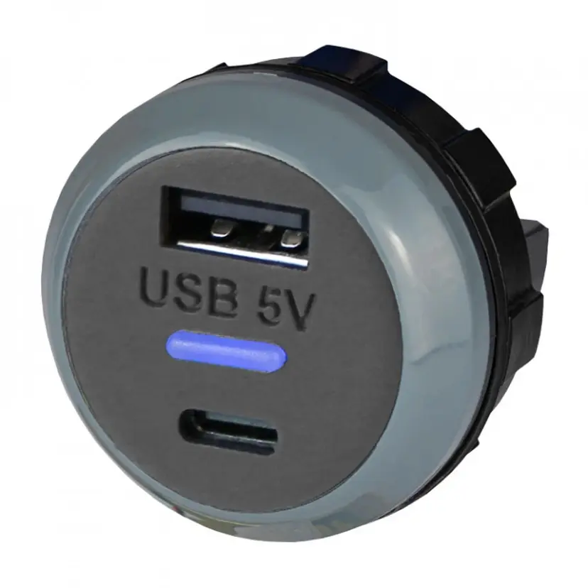USB-A+C Laddare 12/24V 3.0A bild