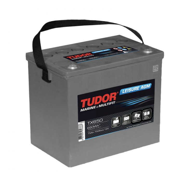 Tudor TX650 Leisure Agm i gruppen El & Installation / Strömförsörjning / Batterier hos Marinsystem (111163)