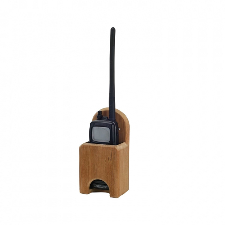 Hållare För Bärbar VHF I Teak 80x54x158 mm i gruppen Inredning / Teakprodukter hos Marinsystem (1113534)