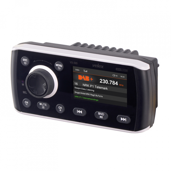 Marinstereo Radio DAB+/FM Bluetooth Fjärrkontroll 4x45W i gruppen Marinelektronik / Marinstereo & Tillbehör / Marinstereo hos Marinsystem (1114877)