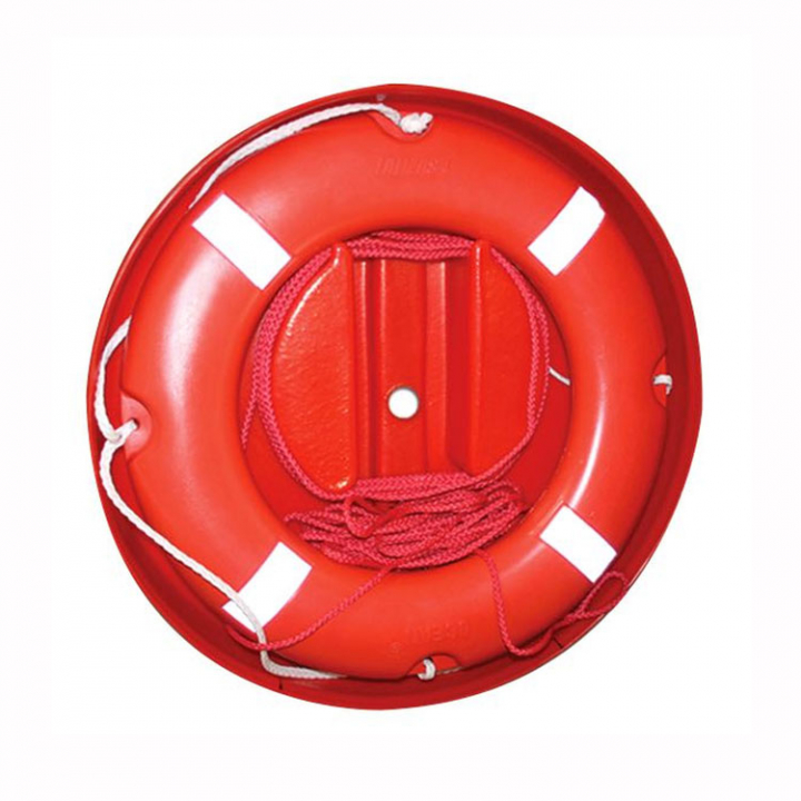 Livboj Lifebuoy Med 30m Flytlina I Rund Behållare i gruppen Säkerhet / Livboj & Kastlina hos Marinsystem (1161078)