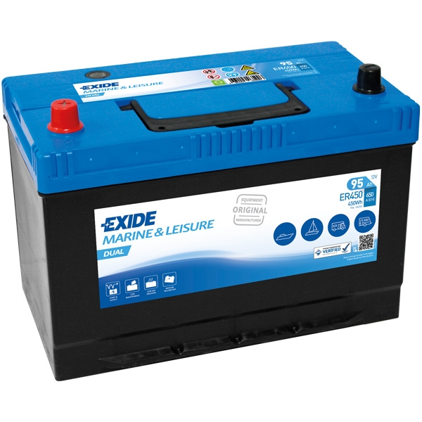 Exide Batteri Nautilus 95Ah Dual i gruppen El & Installation / Strömförsörjning / Batterier hos Marinsystem (1170210)