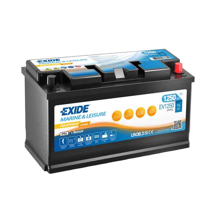 EV1250 Litiumbatteri 96A i gruppen El & Installation / Strömförsörjning / Batterier hos Marinsystem (1170237)