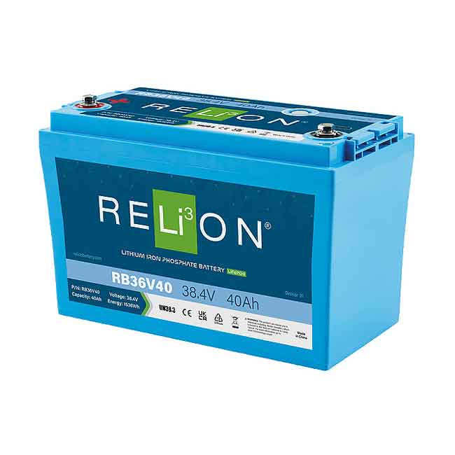 Batteri LiFePO4 RB36V40, 40AH 38,4V i gruppen El & Installation / Strömförsörjning / Batterier hos Marinsystem (1170470)