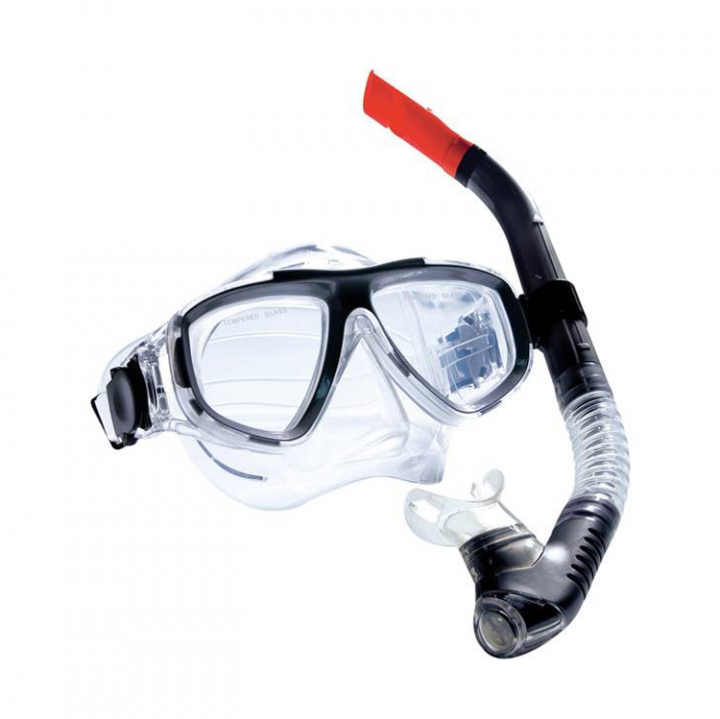 Dykarsats Vuxen Mask & Snorkel Svart i gruppen Fritid & Vattensport / Vattensport hos Marinsystem (1182492)