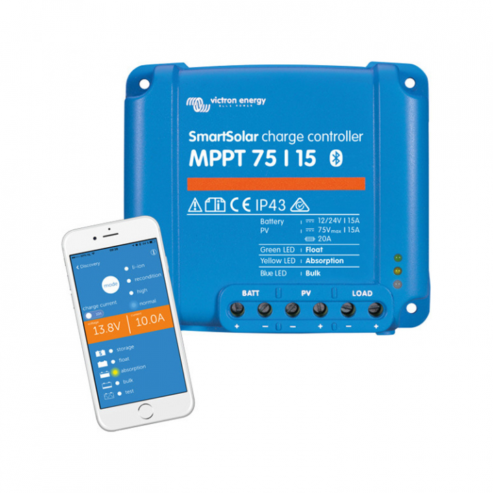 SmartSolar Solcellsregulator MPPT 12/24V i gruppen El & Installation / Strömförsörjning / Solcellspaneler & Tillbehör hos Marinsystem (1251550r)