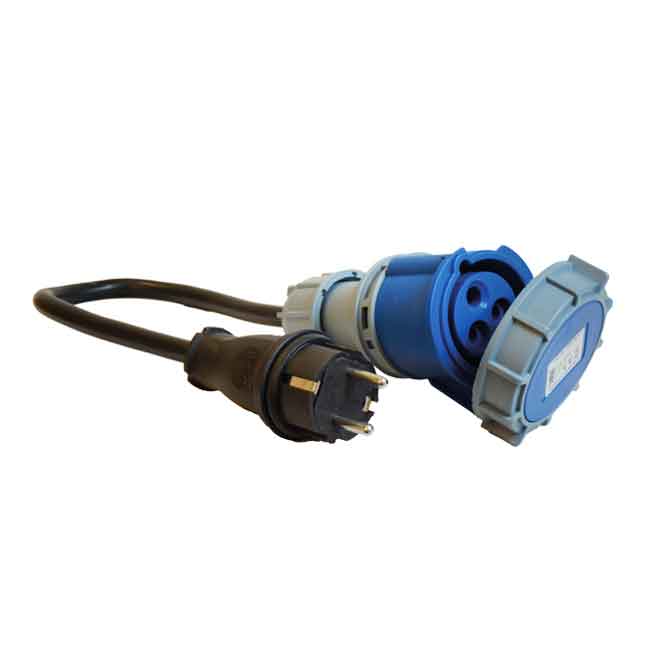 CEE 220V Hona IP67 Till Schuko Hane - 2,5mm2 kabel 0,5 meter i gruppen El & Installation / Strömförsörjning / Landström hos Marinsystem (1270546)