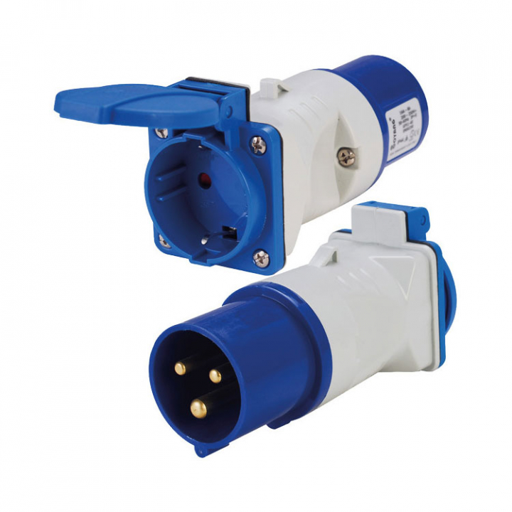 Adapter CEE Hane Till Schuko Hona 220V i gruppen El & Installation / Strömförsörjning / Landström hos Marinsystem (1270555)
