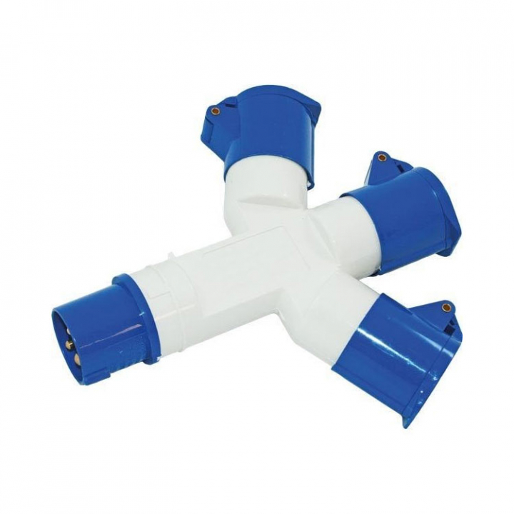 Grenuttag Schuko Hane Till 3x CEE Hona 220V i gruppen El & Installation / Strömförsörjning / Landström hos Marinsystem (1270561)