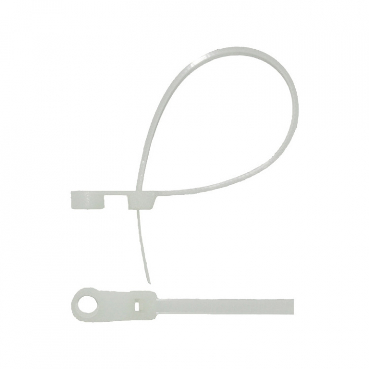 Buntband Med Hål Vit 20-pack i gruppen El & Installation / Installationsmaterial / Övrigt Installationsmaterial hos Marinsystem (1274501r)