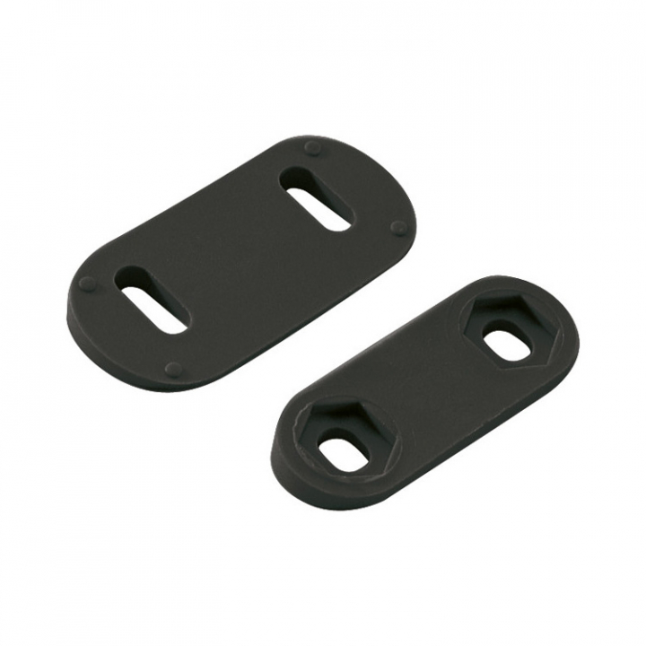 Litet Underlagsset Svart 2-pack i gruppen Rigg & Däck / Pollare, Knap & Stävöglor hos Marinsystem (130RF05402)