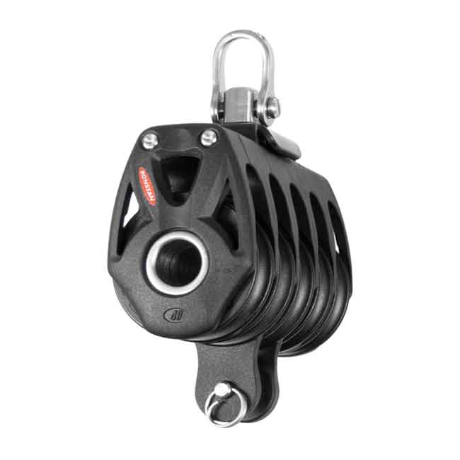 Kvintblock Med Svirvel/Hundsvott Serie 40 10mm i gruppen Rigg & Däck / Block & Travare hos Marinsystem (130RF48510)