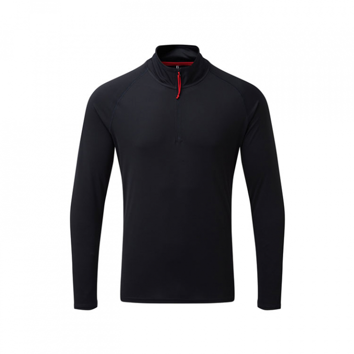UV009 Men's UV Långärmad Zip T-shirt Navy i gruppen Fritid & Vattensport / Kläder hos Marinsystem (1353122-XSr)