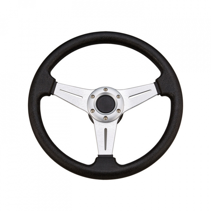 Sportratt Svart Med Aluminium Ø38 mm i gruppen Styrsystem & Manövrering / Rattar & Tillbehör hos Marinsystem (1420192)