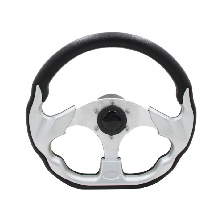 Sportratt Svart Med Aluminium Ø318x303 mm i gruppen Styrsystem & Manövrering / Rattar & Tillbehör hos Marinsystem (1420205)