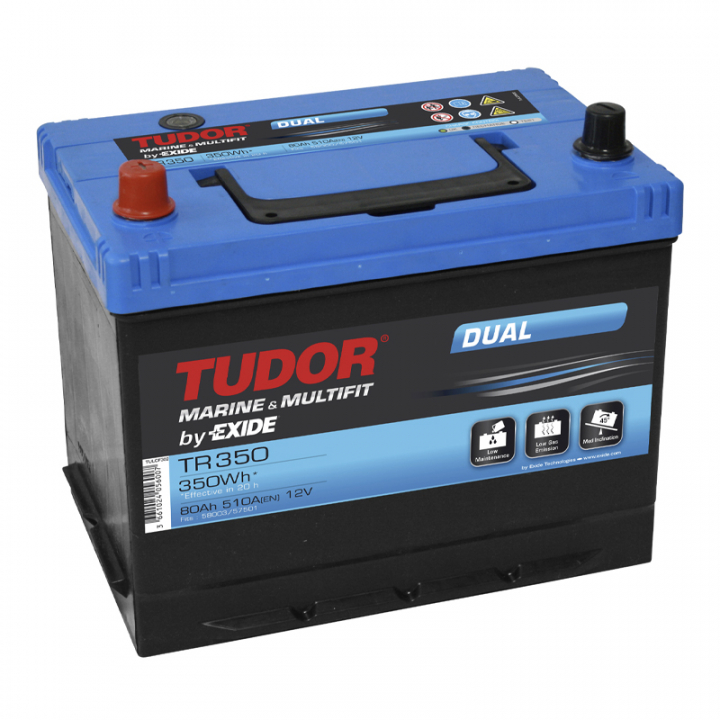 Tudor/Exide Batteri Nautilus 80 AH Dual i gruppen El & Installation / Strömförsörjning / Batterier hos Marinsystem (1580122)