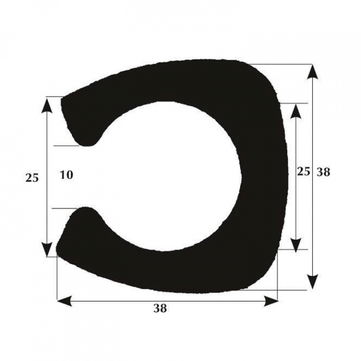 Fenderlist 38x10/12 mm 50 m Rulle i gruppen Förtöjning / Fendrar & Tillbehör hos Marinsystem (1621051)