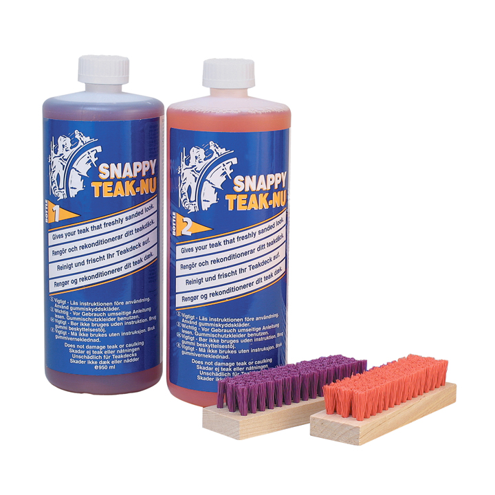 Teak-Nu Kit Med Borstar 2x950 ml (Snappy Teak) i gruppen Båtvård / Rengöring & Polering / Rengöringsmedel hos Marinsystem (16419961)