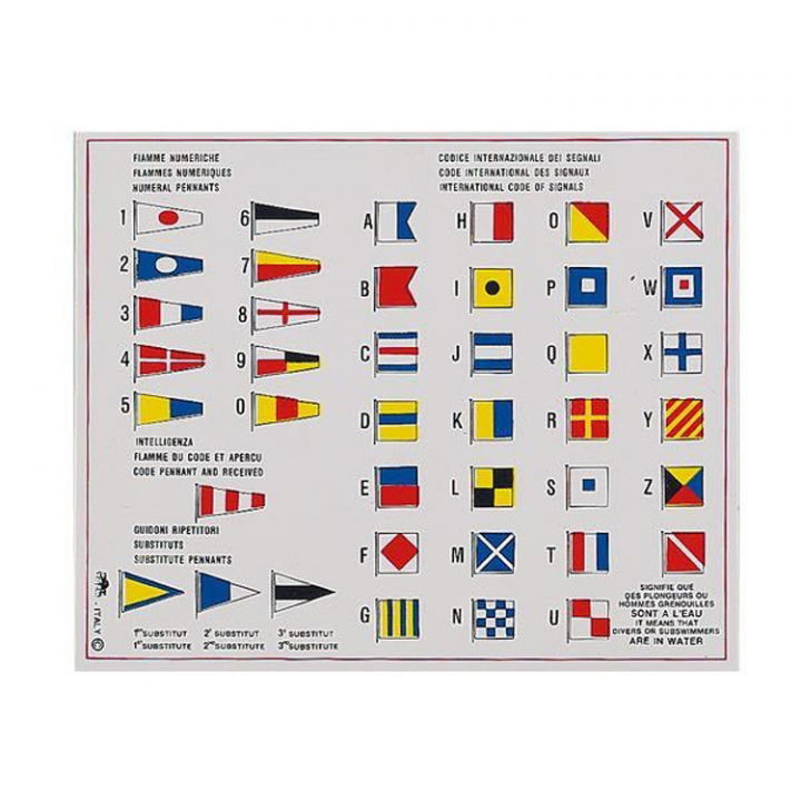 Klistermärken Flaggkoder i gruppen Rigg & Däck / Flaggor & Tillbehör hos Marinsystem (1800345)