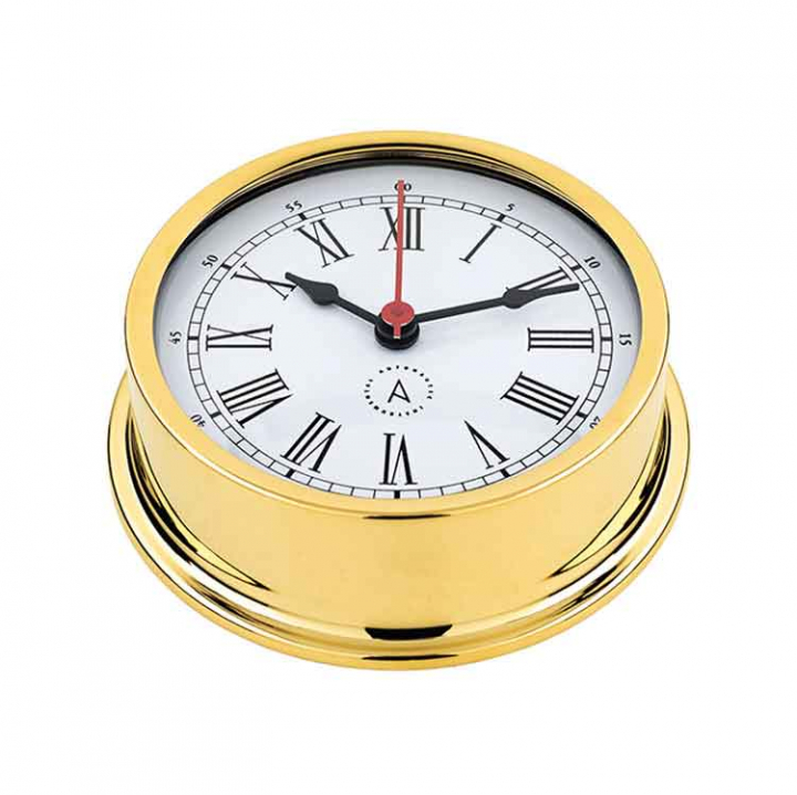 Pacific 120 Skeppsur Ø120/110mm Förgylld Mässing i gruppen Inredning / Komfort / Presentartiklar & Trivsel hos Marinsystem (1830018)