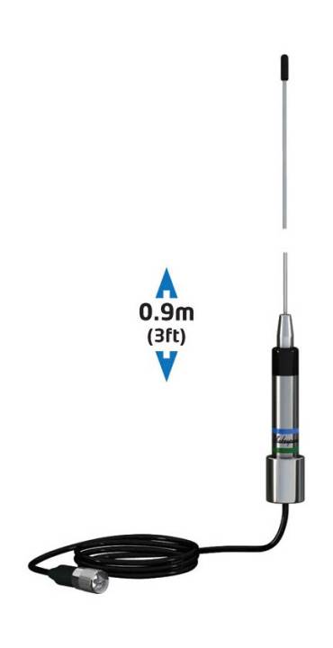 VHF Antenn 90cm Skinny Mini i gruppen Marinelektronik / Antenner & Tillbehör / VHF-antenner hos Marinsystem (5250-D)
