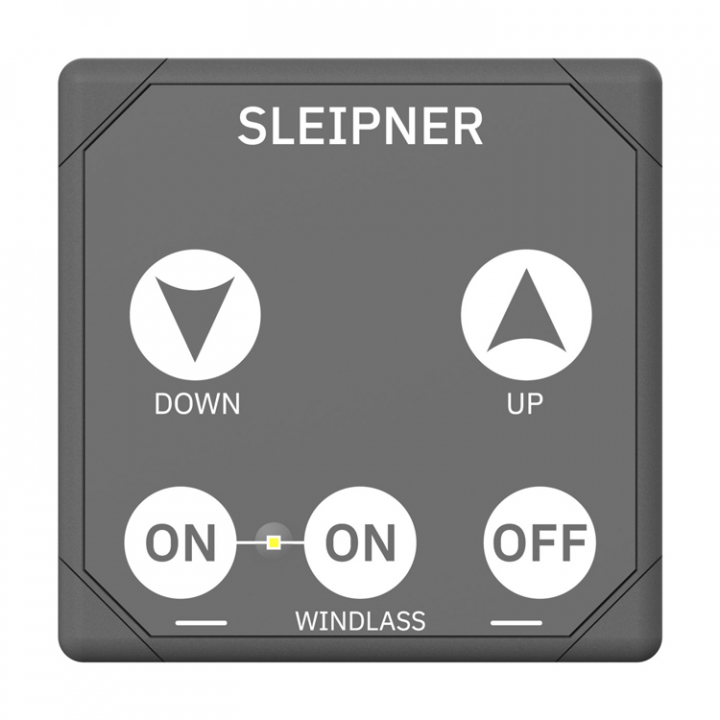 Kontrollpanel För Ankarspel 70x70mm Grå (12/24V) i gruppen Ankring / Kontrollenheter Ankarspel hos Marinsystem (86-08950)