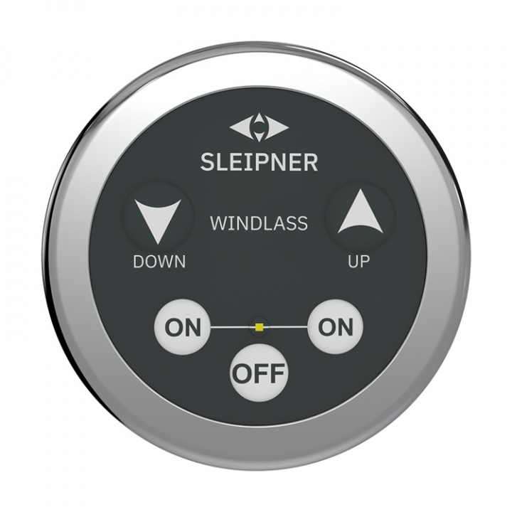 Kontrollpanel Ankarspel Rund Ø51,8mm Svart (12/24V) i gruppen Ankring / Kontrollenheter Ankarspel hos Marinsystem (86-08955S)