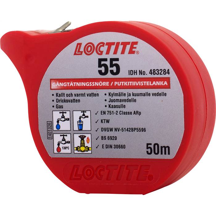 Loctite 55 Gängtätning 50m i gruppen El & Installation / Installationsmaterial / Övrigt Installationsmaterial hos Marinsystem (873-155)