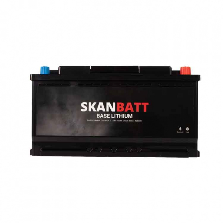 Lithiumbatteri Base 12V 100Ah BMS Bluetooth Heat (husbil) i gruppen El & Installation / Strömförsörjning / Batterier hos Marinsystem (BAS12-100BHR)