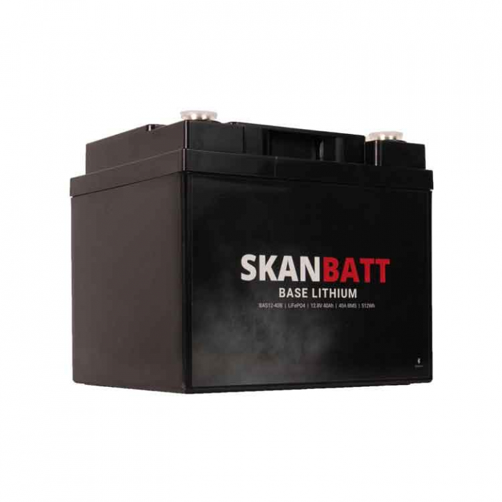Lithiumbatteri Base 12V 40Ah BMS Bluetooth i gruppen El & Installation / Strömförsörjning / Batterier hos Marinsystem (BAS12-40B)