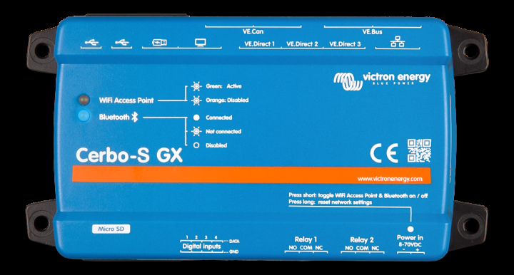 Cerbo-S GX (BPP900450120) i gruppen El & Installation / Strömförsörjning / Laddare & Tillbehör hos Marinsystem (BPP900450120)