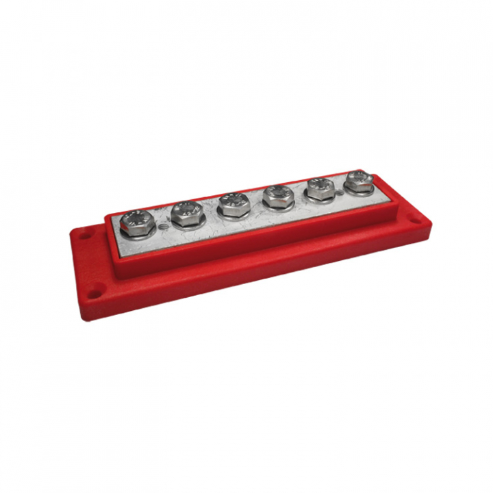 Kopplingsplint 12V 1000A M Röd 170x55x20 mm i gruppen El & Installation / Installationsmaterial / Kopplingsplintar & Elcentraler hos Marinsystem (E0301)
