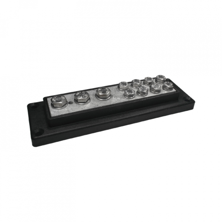 Kopplingsplint 12V 1000A M Svart 170x55x20 mm i gruppen El & Installation / Installationsmaterial / Kopplingsplintar & Elcentraler hos Marinsystem (E0305)