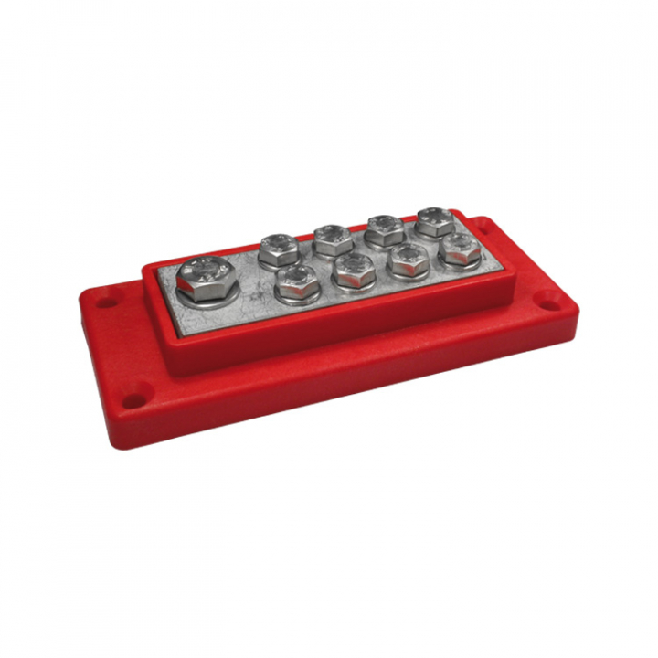 Kopplingsplint 12V 750A S Röd 126x55x20 mm i gruppen El & Installation / Installationsmaterial / Kopplingsplintar & Elcentraler hos Marinsystem (E0841)