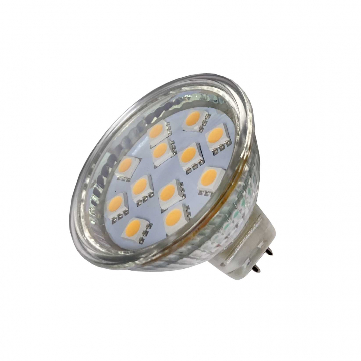 LED GU 5,3/MR16 Dimbar Dia:50 mm (12 Dioder) i gruppen El & Installation / Belysning / Innerbelysning hos Marinsystem (MR1358)