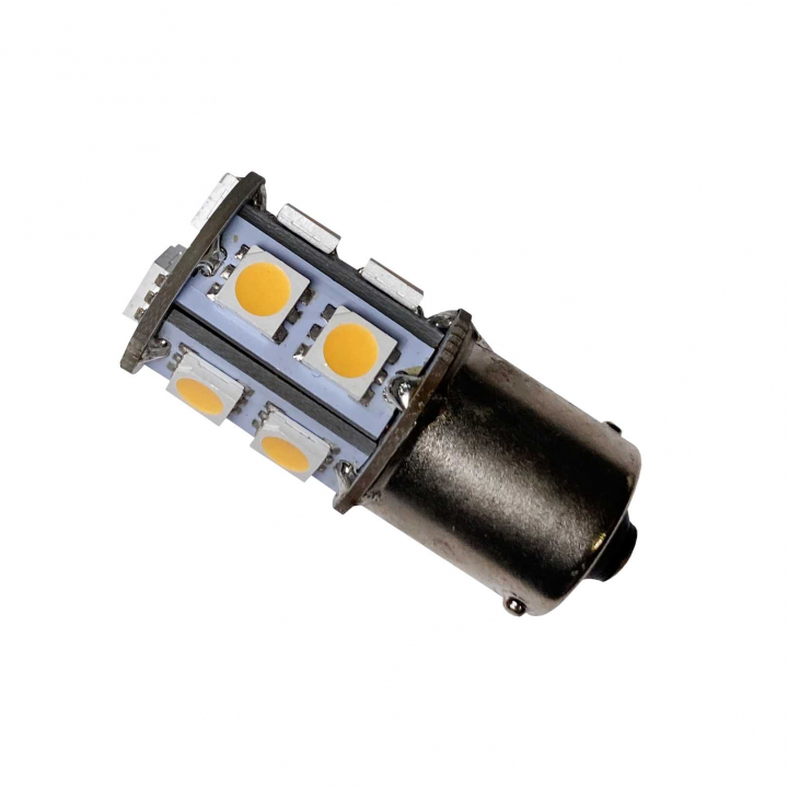 LED BA15S SMD Dimbar L:43 mm (Runtomlysande 13 Dioder) i gruppen El & Installation / Belysning / Innerbelysning hos Marinsystem (MR1364)