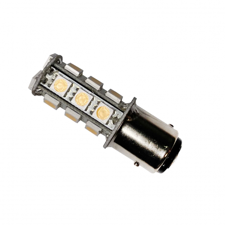 LED BAY15D SMD Dimbar Hel/Halvljus L:50 mm (Runtomlysande 18 Dioder) i gruppen El & Installation / Belysning / LED-Lampor & Adapter hos Marinsystem (MR1378)