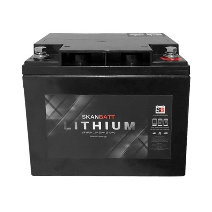 Batteri 12v 50Ah Lithium i gruppen El & Installation / Strömförsörjning / Batterier hos Marinsystem (SBLB1250B50)