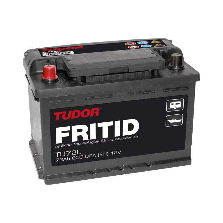 Tudor Batteri Fritid 12V 72Ah i gruppen El & Installation / Strömförsörjning / Batterier hos Marinsystem (TU72L)